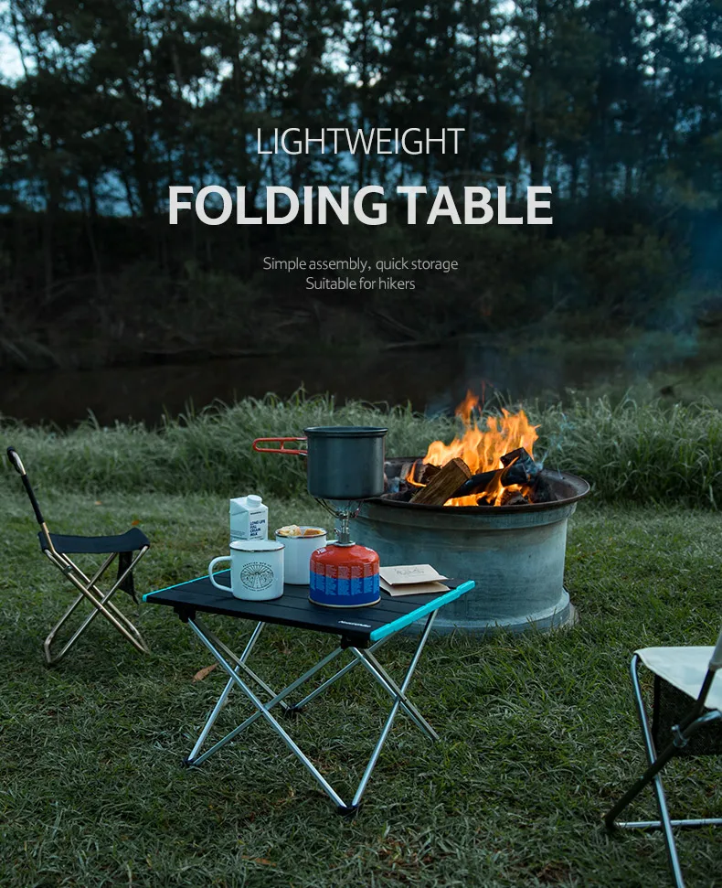 NatureHike портативные походные боковые столы с алюминиевым столешницей, жесткий складной стол для пикника на открытом воздухе, кемпинг лодки