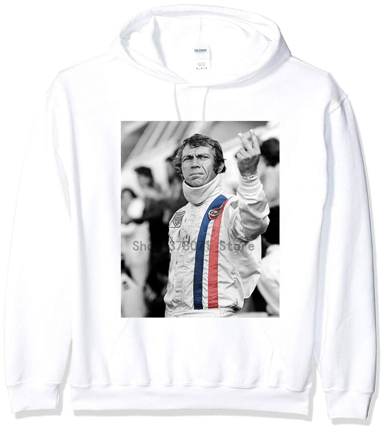 E1SYNDICATE толстовки STEVE McQUEEN LE MANS FINGER FLIP KULT фильм S-2XL