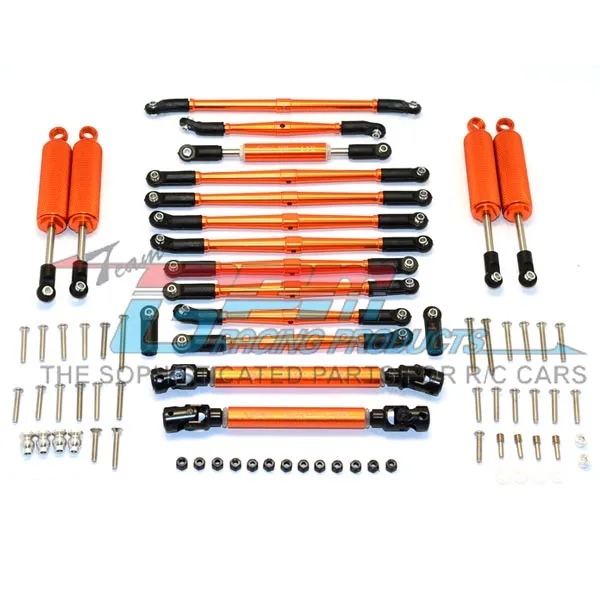GPM ALUMINIUM CHASSIS LIFT COMBO (SWITCH FROM 77MM TO 87MM) For AXIAL SCX10 II 90047 RC Upgrade