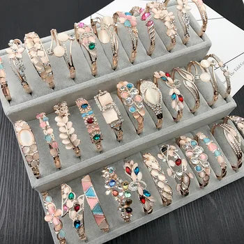 

30 Pcs/lot top quality women fashion alloy zircon bangles lot luxury zircon bangles jewelry wholesale 1029-62