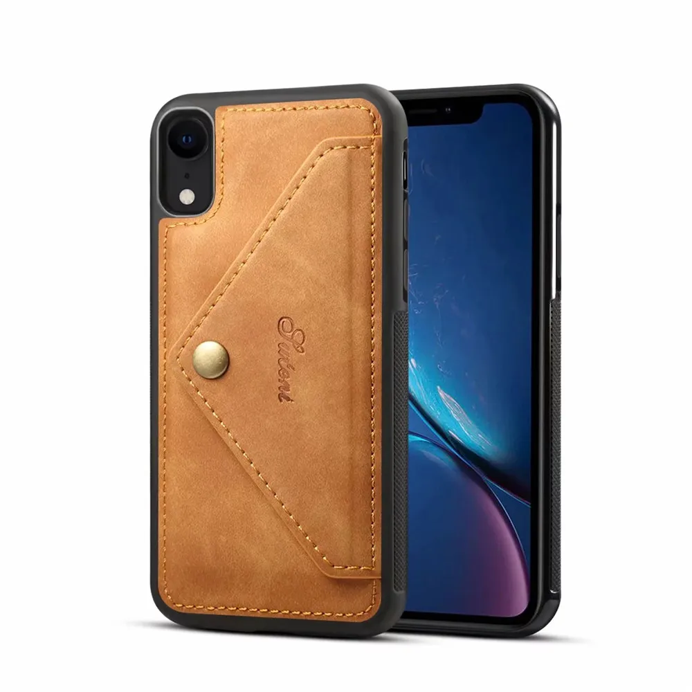 

For iPhone X Vintage Leather PU Leather Case Multi-purpose Card Case Phone Case for iPhone XR XS X Shockproof Phone Back Cover