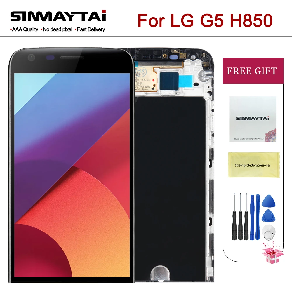 Новый черный дисплей 5 3 дюйма G5 для LG LCD H850 H840 H860 кодирующий преобразователь