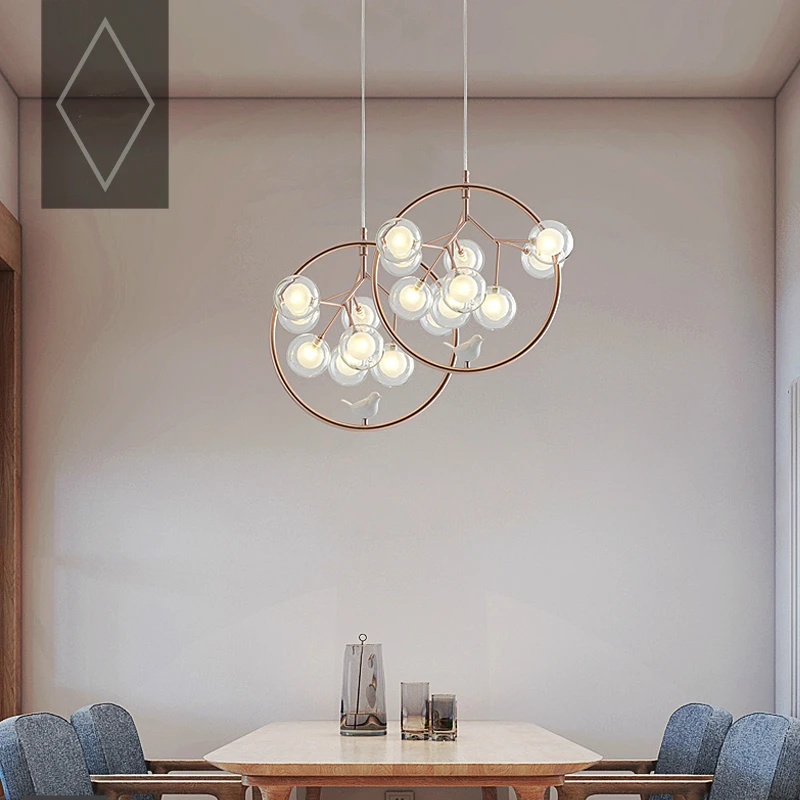 

Nordic Creative LED pendant lights Firefly Bird living room hanging lamp for restaurant bedroom balcony suspension luminaire