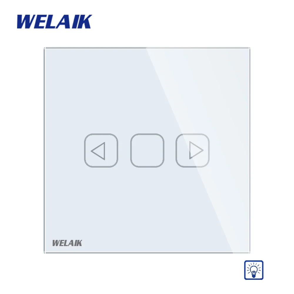 

WELAIK UK Wall-Touch Switch-Crystal Glass-Panel Switch-Dimming Touch-Switch Smart-Switch B1911TGW