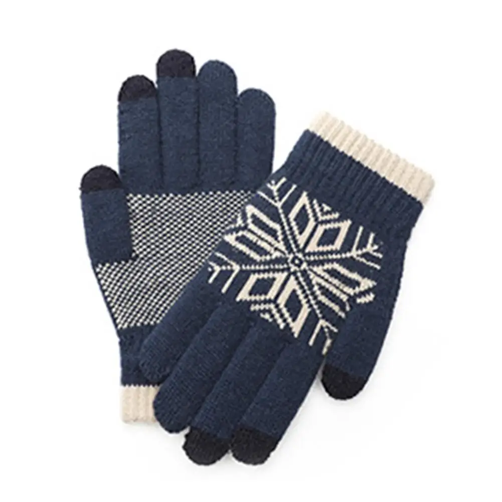Зимние шерстяные вязаные теплые перчатки с сенсорным экраном, теплые толстые теплые мягкие удобные эластичные перчатки для женщин и мужчин