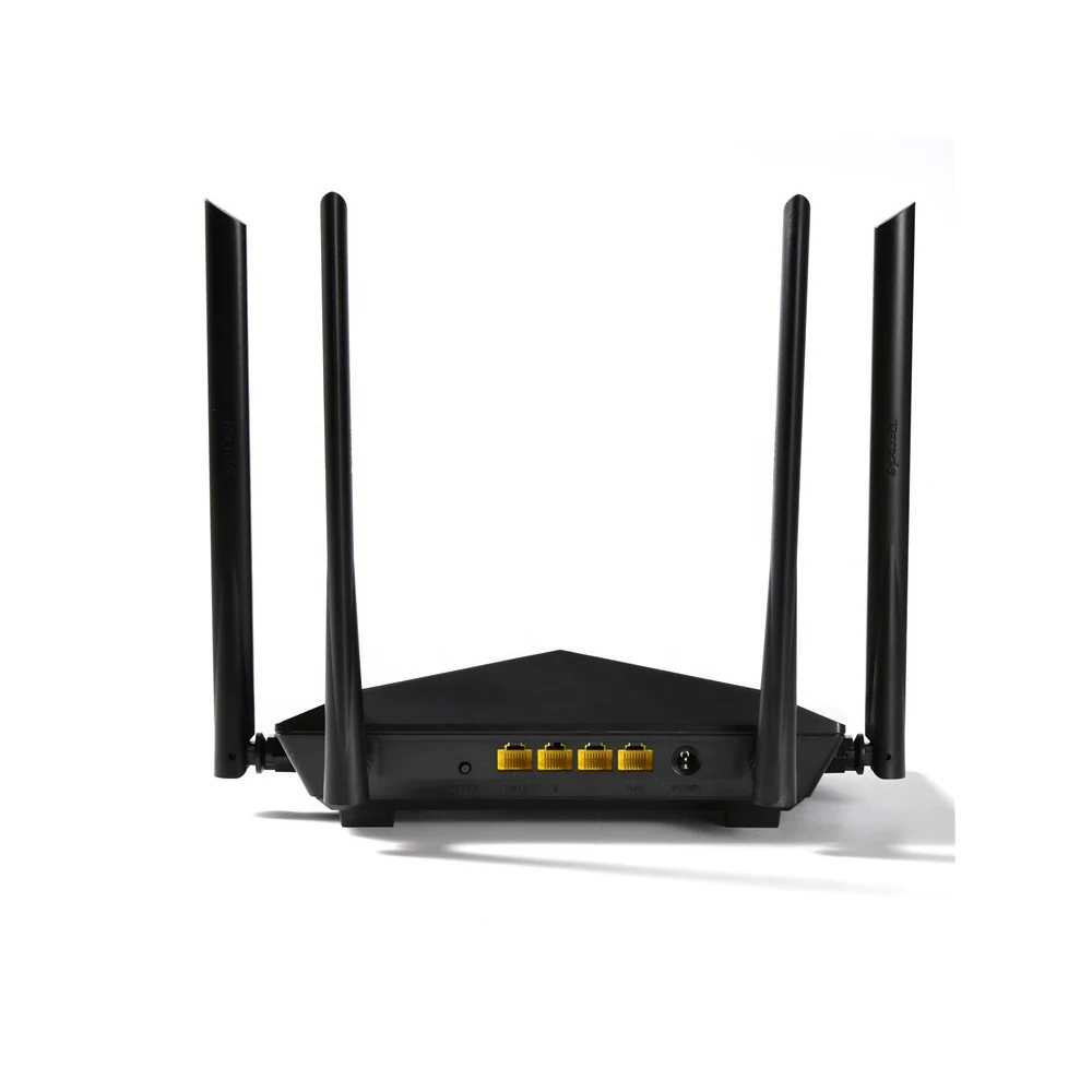 Tenda AC10 1200 Мбит/с беспроводной Wi-Fi маршрутизатор, 1 ГГц cpu+ 128 М DDR3, 1WAN+ 3LAN гигабитные порты, 4* 5dBi антенны с высоким коэффициентом усиления, умное управление приложением