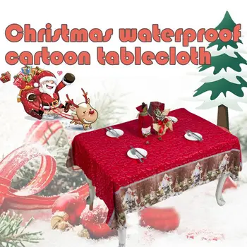 

New New Year Christmas Tablecloth Kitchen Dining Table Decorations Home Rectangular Party Table Covers Christmas Ornaments