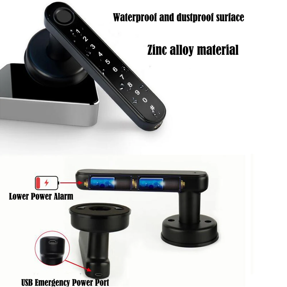 TTLock/tuya APP Smart Fingerprint Lock password code Door Lock Bluetooth Biometr