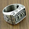 Punk 316L Stainless Steel Silver color Black FTW Middle Finger Mechanical Screw Motor Cycle Letter Biker Ring Sports Rider Ring 6