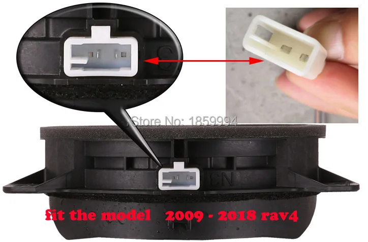 Car Front rear door Stereo Speaker mat Adapter wire mount plugs Plates Bracket Spacers Ring 6.5 inch audio speakers kit midrange speakers audio speaker adapter door speaker covers car speaker grille car audio amplifier For 2009-Toyota RAV4