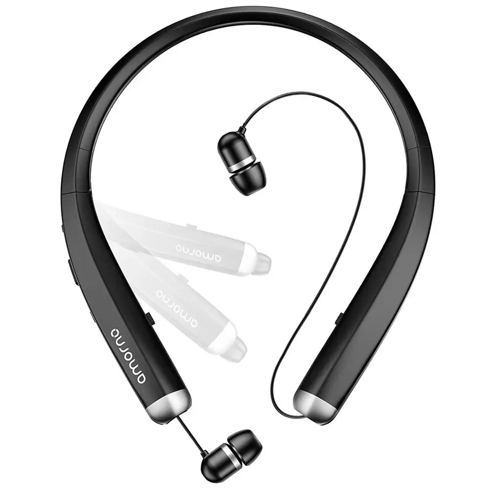 Black Bluetooth 4,1, беспроводные наушники, спортивные наушники, гарнитура, гарнитура с шейным ободком, футляр для наушников, для телефонов, планшетов - Цвет: Black