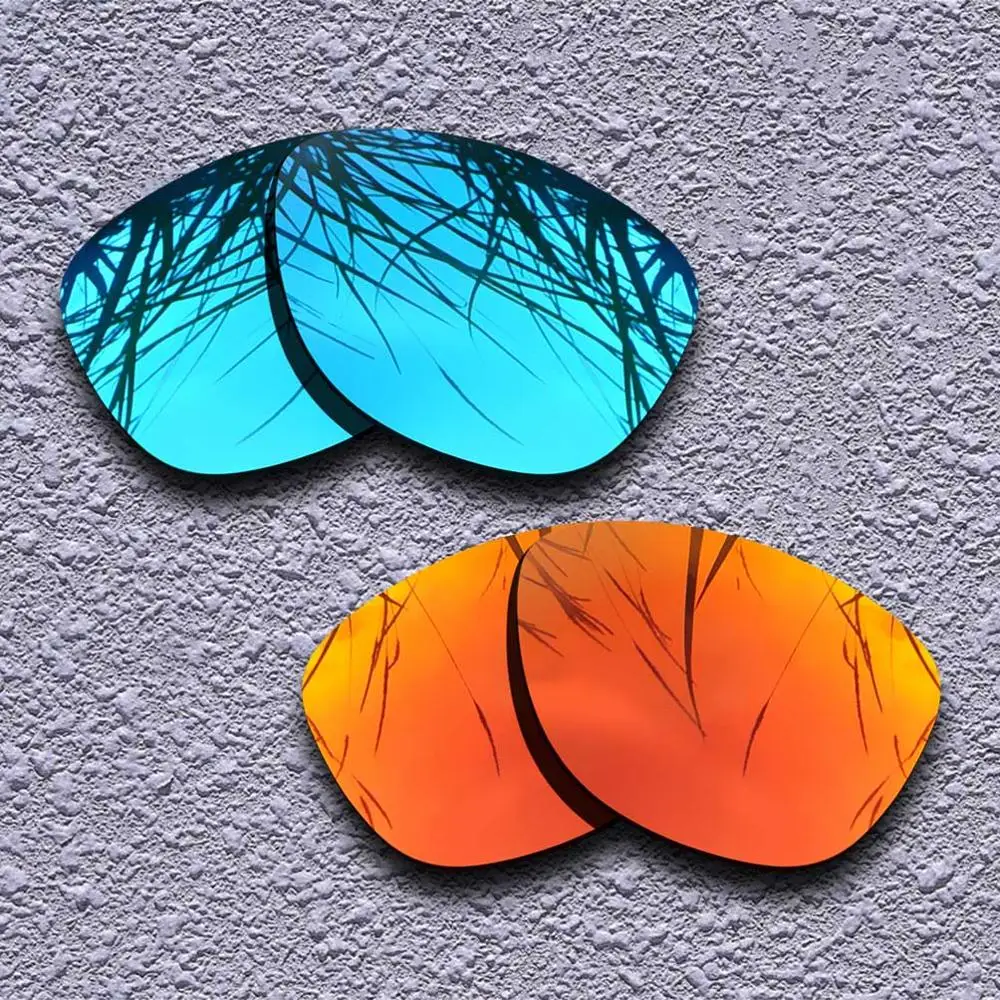 2 пары поляризованных сменных линз для солнцезащитных очков Oakley Frogskins-несколько вариантов - Цвет линз: Blue-Fire Red