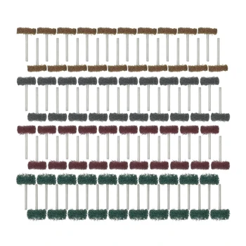 

80Pcs/Set Mini Brush Scouring Pad Abrasive Wheel Grinding Sanding Head Buffing Polishing Wheel
