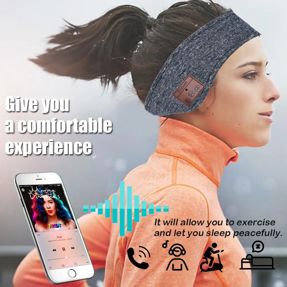 JINSERTA Bluetooth 5 0 музыкальная головная гарнитура с микрофоном беспроводные наушники
