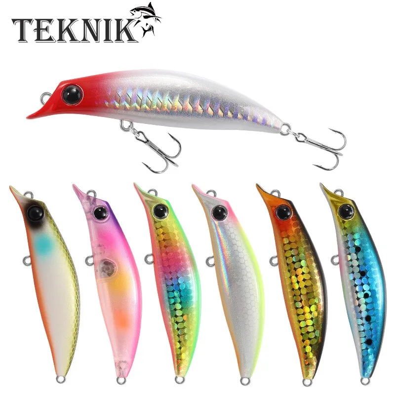 

TEKNIK 2021 Fishing Lure Weights 8g 75mm Sinking Pesca Saltwater Artificial Bait Hooks Lures Sea Bass Fish Tackle Equipment