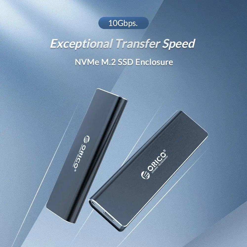 ORICO M.2 NVME SSD корпус Тип C USB 3,1 Поддержка 10 Гбит/с UASP M.2 USB NVME SSD чехол алюминиевый жесткий диск коробка