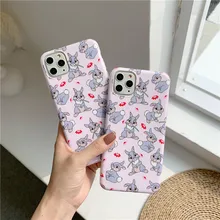 Lovely Rabbit phone Case for iphone 11 11Pro Max For iphone X XR XS Max 7 8 6 6S Plus Matte Soft TPU Case capa