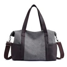 Модная дорожная большая сумка осень-зима новая стильная Холщовая Сумка повседневная холщовая с кожаной женской сумкой