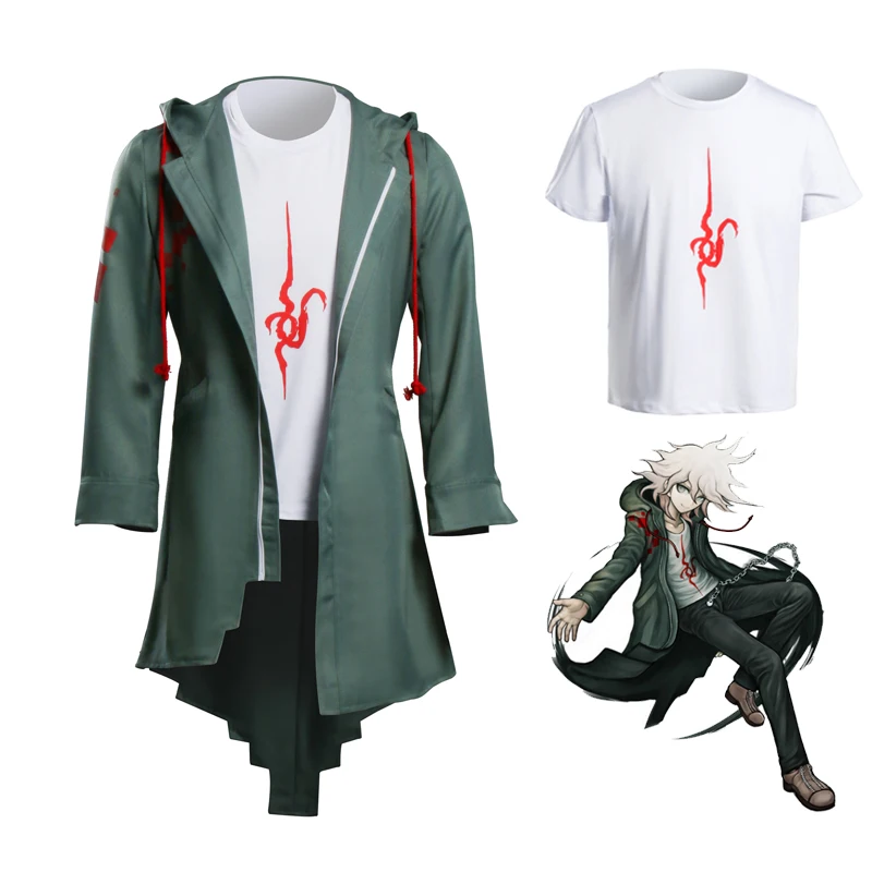 Takerlama Super Danganronpa  Nagito Komaeda Cosplay Jacket T-shirt Sets