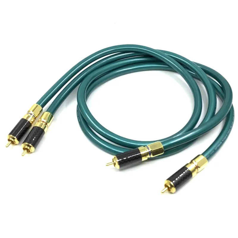 

Hifi Carbon Fiber RCA Plugs Ortofon 8N OFCPure Copper intecconnect Audio RCA Cable for AMP CD player Audio cable
