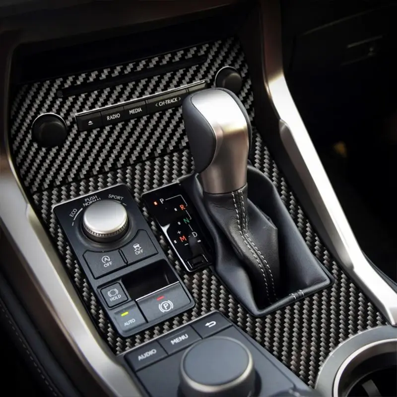 Панель передач декоративная Черная Наклейка из углеродного волокна для Lexus NX 200 200t 300h