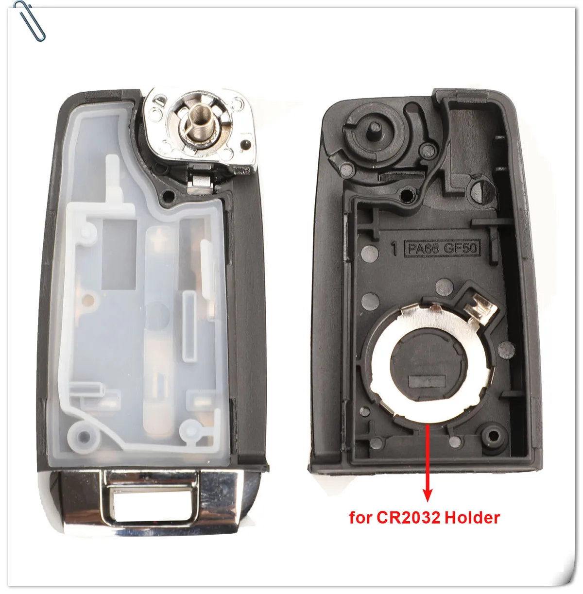 Keyforkess custodia a conchiglia chiave pieghevole a 3 pulsanti modificata a distanza per Volkswagen Vw Jetta Golf Passat Beetle Skoda Seat Polo B5 - H5cabbd8d9d4744709a81e480fdc6195eg