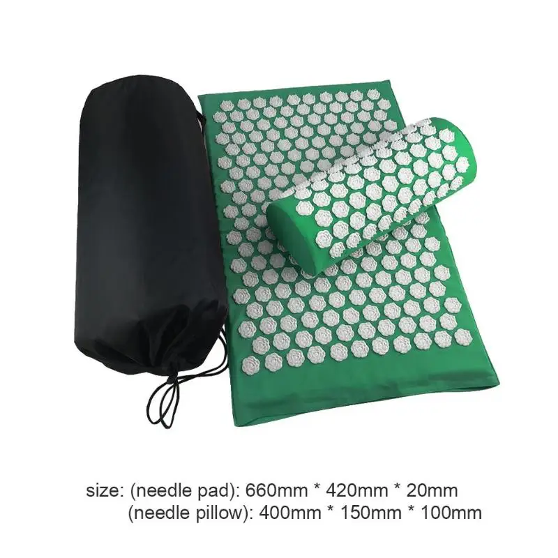 Massager Cushions Lotus Acupressure Mats Pillow Yoga Mats Relieve Back Pain Spike Mat Head Neck Foot Anti-stress Needle Massager