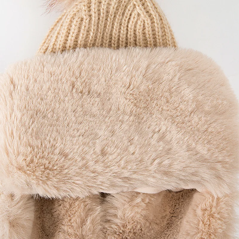 Winter Fur Hat For Women Men Warm Soft Beanies Knitted Cap Quality Faux Fur Bomber Hats Russian Ski Hat bonnet