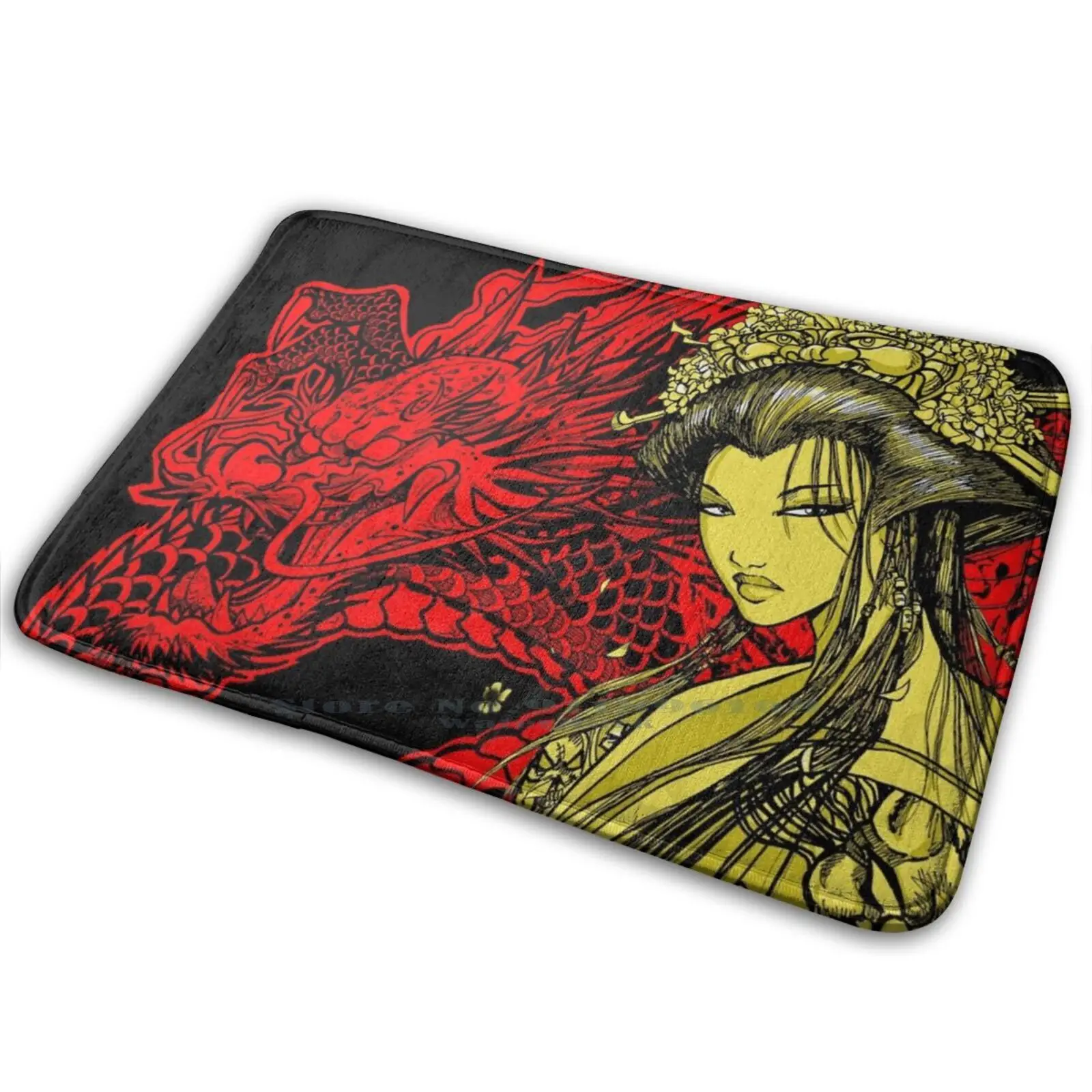 Дракон гейш Коврик ковер анти-скольжение Спальня входная дверь коврик Kaaawaski Сэм