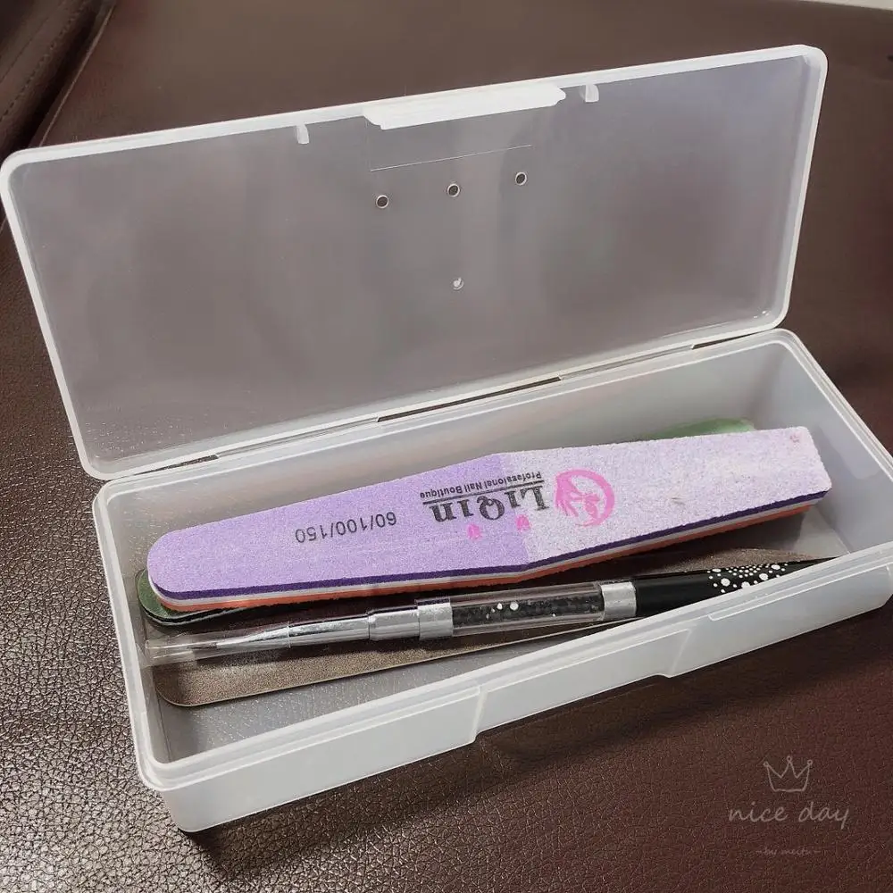 

Transparent Storage Case Nail Tool Box with Lid Organizer Display Container Jewelry Package Box Ring Stud Earrings Storage Box