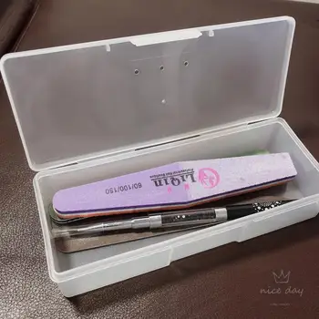 

Transparent Storage Case Nail Tool Box with Lid Organizer Display Container Jewelry Package Box Ring Stud Earrings Storage Box