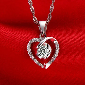 

0.08ct/center stone+0.12ct/side stone Handmade 18K Gold Natural Diamond Pendant Necklace for Women Wedding - Free DHL Shipping