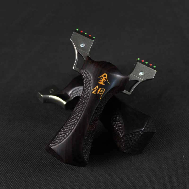 

Powerful Stainless Steel Hunting Slingshot Catapult Use Flat Rubber Band Outdoor Shooting Slingshots