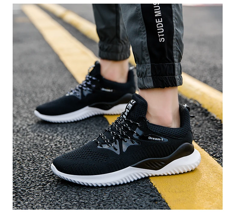 Damyuan лето осень мода летающие тканые кроссовки Высокое качество Повседневная обувь дышащая мужская обувь для бега 39-44