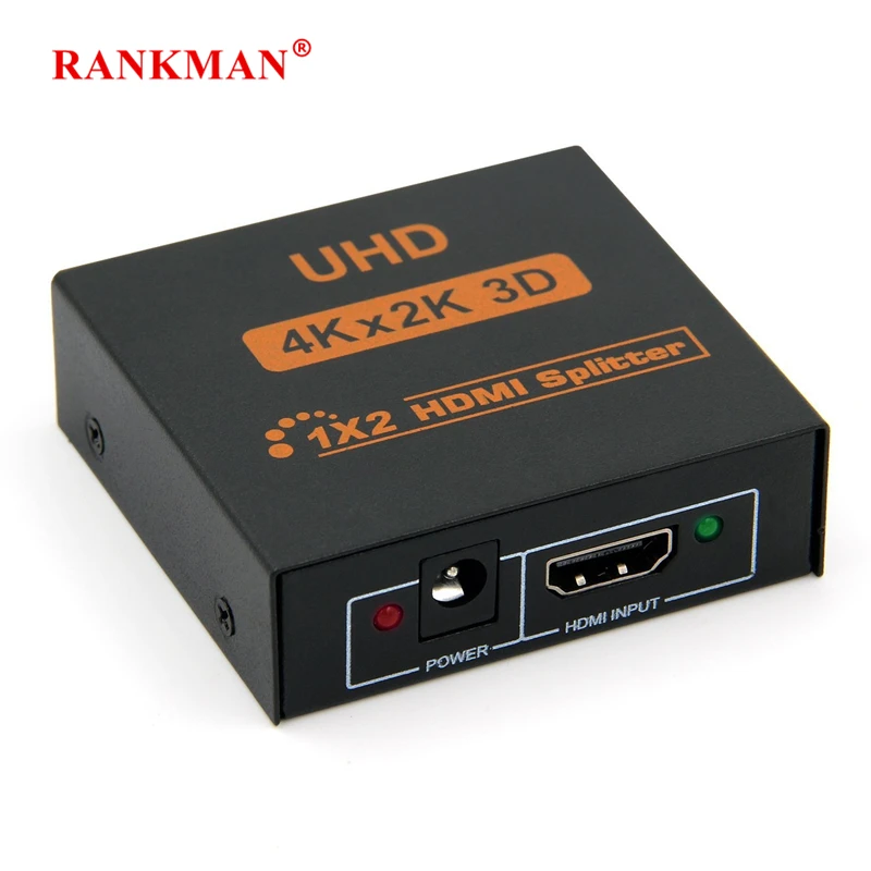 

Rankman HDMI Splitter 1X2 1X4 Adapter HDMI Switch Converter 4K 1080P 3D for PC PS4 DVD TV Laptop Projector Monitor TV-box