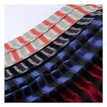 

240g double color stripe velvet fabrics materials