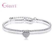 Последняя Мода Стиль Натуральная 925 пробы Серебряный кулон браслет белый/розовое золото цвет на выбор элегантные женские ювелирные изделия подарок