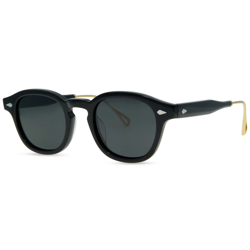 

Fashion neutral oval classic retro rivet polarized sunglasses trend wild brand design round frame UV400 UV protection