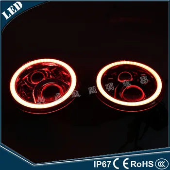 

The vectra 60 w RGB color LED headlamp mobile phone APP control with angel eye colour car lights