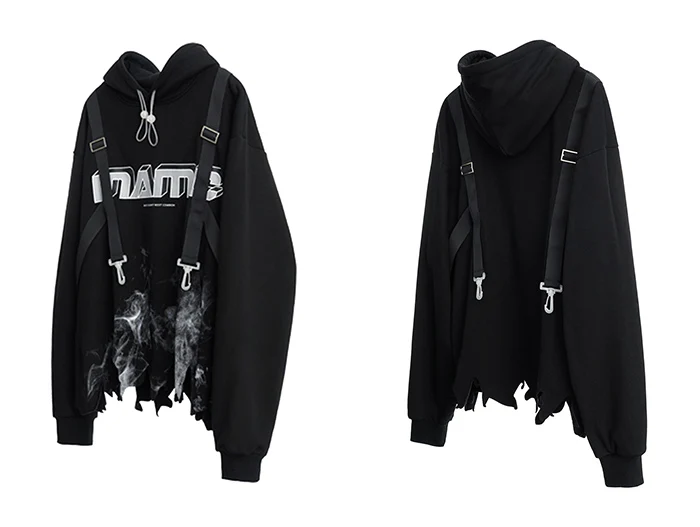 Aelfric Eden Smog Damage Strap мужские толстовки с капюшоном зимние Harajuku повседневные хлопковые пуловеры модные уличные толстовки