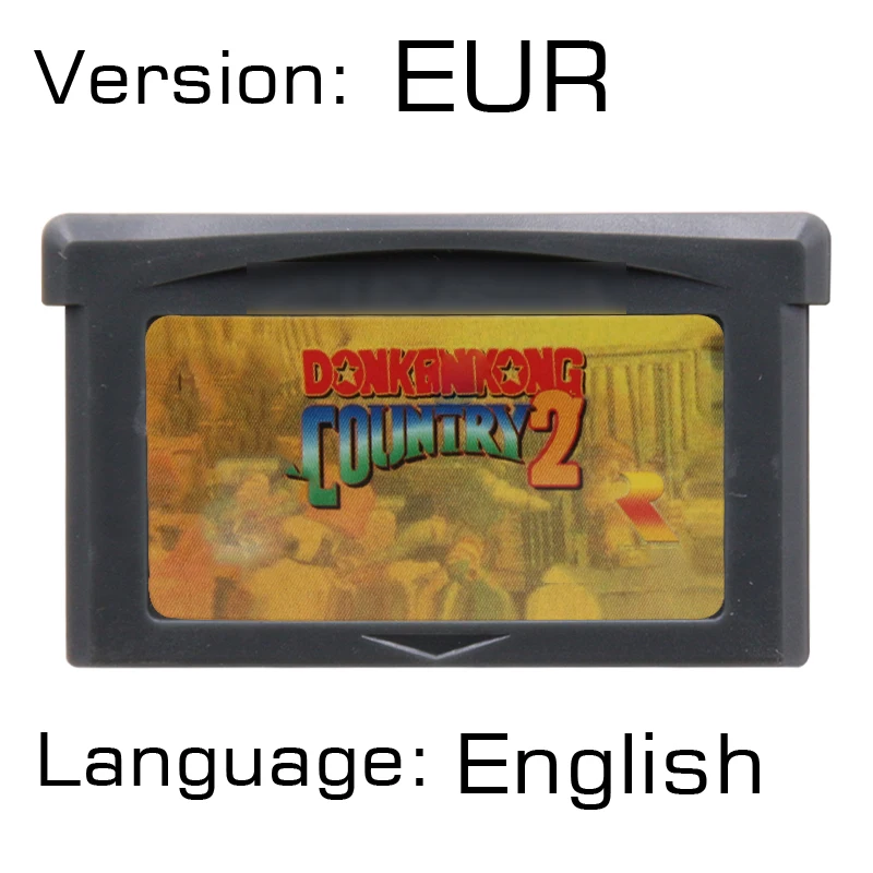 32 битная картридж для видеоигр DonkeyKong Country 2 карта консоли европейская версия