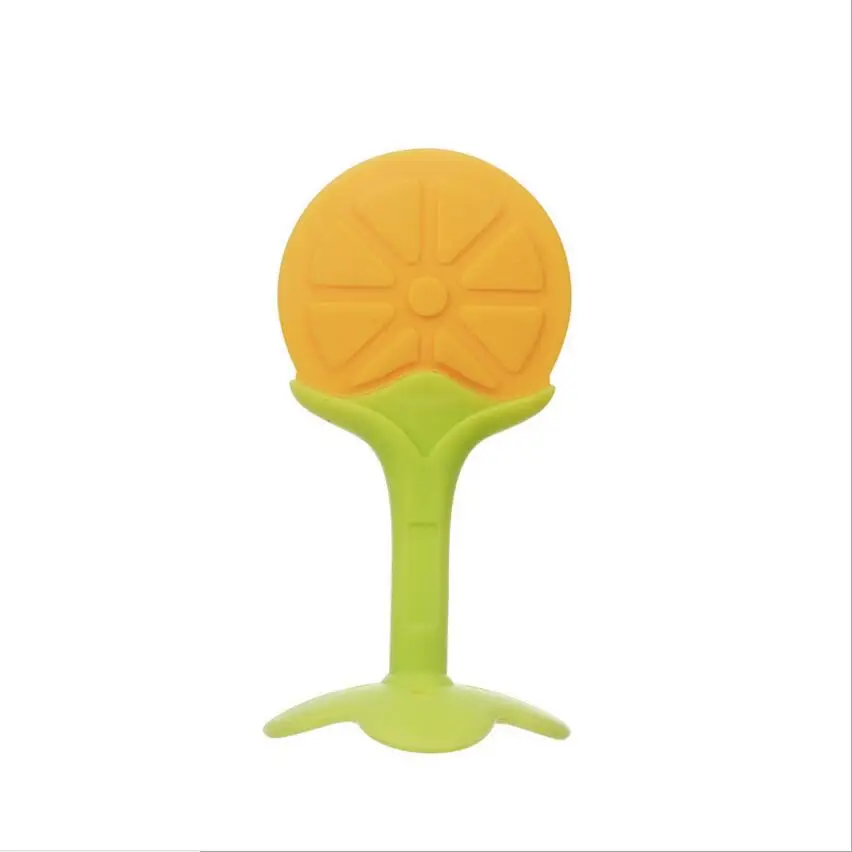 Orange Teether Детские зубы клей все кремнезема мультфильм олень зубы клей молярные игрушки силикагель зубы клей - Цвет: Orange Teether