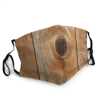 

Wood Grain Natural Non-Disposable Mouth Face Mask Print Anti Haze Dustproof Mask Protection Cover Respirator Mouth Muffle