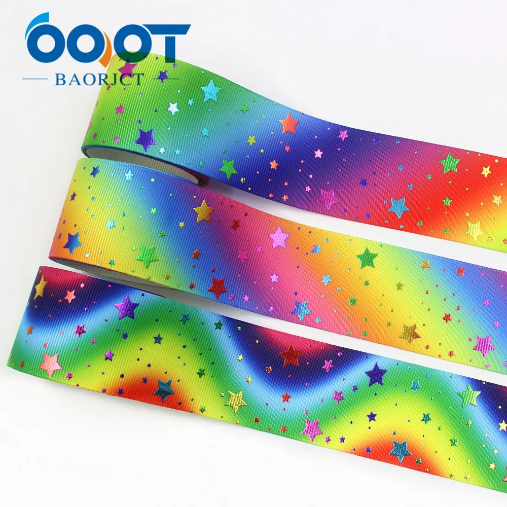 

I-19911-2131,1-1/2"(38mm) Hot color stars Printed Grosgrain Ribbon,10yards DIY handmade hot bow Headwear accessories