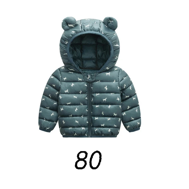 Medoboo Baby Winter Warm Coat Girls Boys Child Jacket Baby Clothes Newborns Coveralls Snowsuit Hooded Jacket Coat Tops Outerwear - Цвет: ME0201-G80