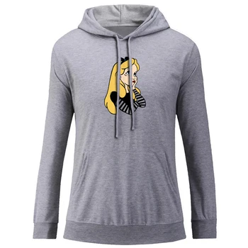 

Cute Cartoon Alice In Wonderland Princess Hoodie Peter and Wendy Women Graphic Sweatshirt Strings Hooded Pullover Christmas Gift