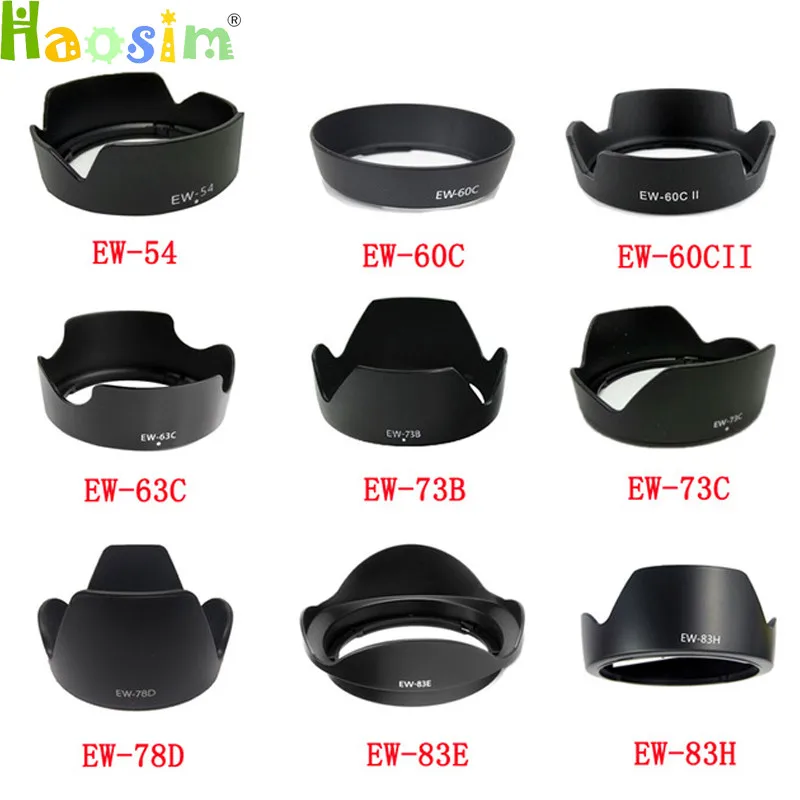 10 шт./лот для EW-54 EW-60C EW-60CII EW-63C EW-73B EW-73C EW-78D EW-83E EW-83H камеры бленда объектива canon