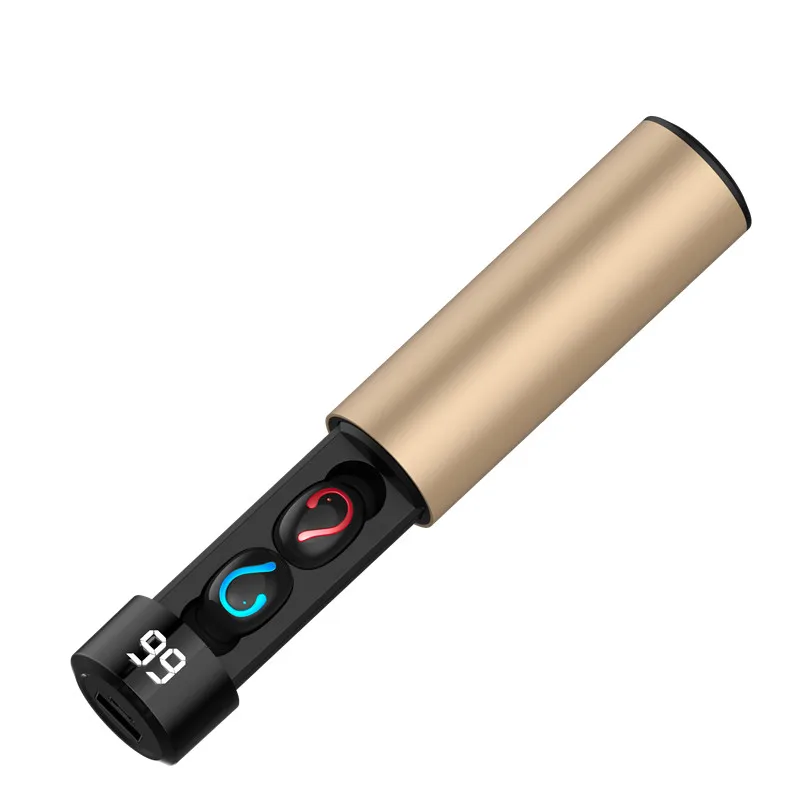TWS Q67 беспроводные наушники вкладыши путешествия Bluetooth V5.0 наушники IPX5 водонепроницаемые спортивные наушники для iPhone 6S 7 8 X 11Pro - Цвет: Gold 2