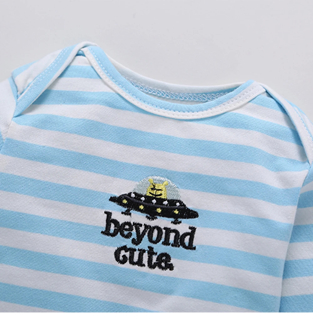 2Pcs Sets Infant Kids Outfits Baby Boys Girls Long Sleeve Cartoon Children Romper Tops Printed Pants Sets Cotton Jumpsuits Suits