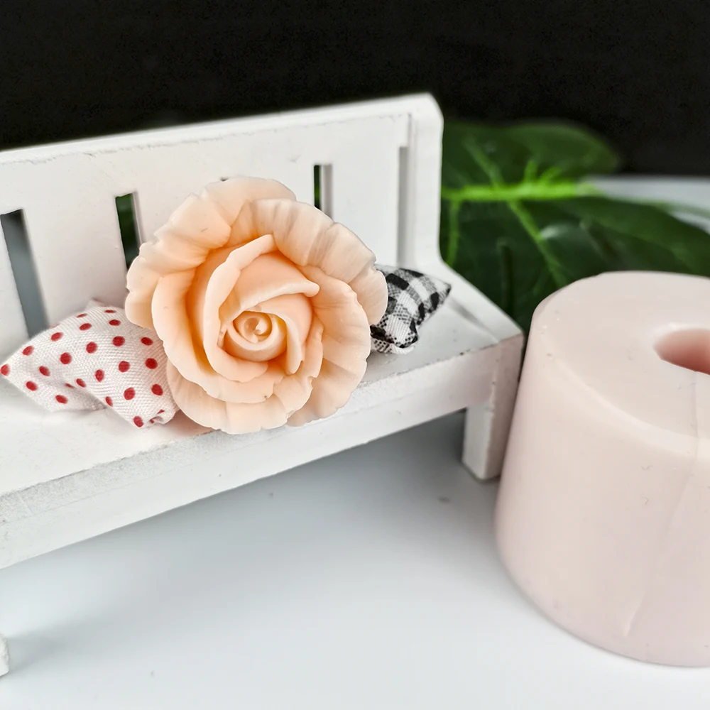 Silicone Mold HC0323 PRZY Mini Flower Bouquet Rose Mold Mold Silicones Beautiful Peony Soap Candle Moulds Clay Resin Moulds